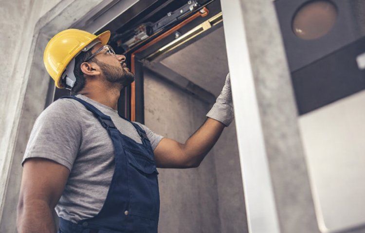 elevator repair work in progress