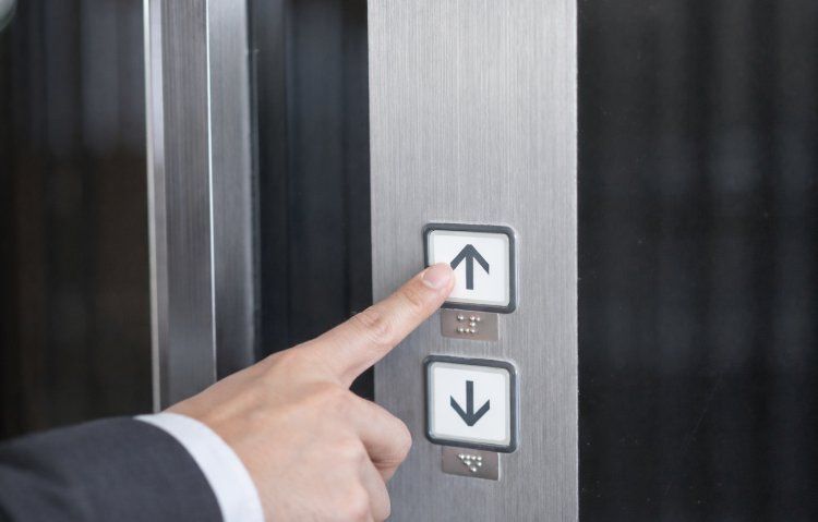 accessible elevator control panel close-up