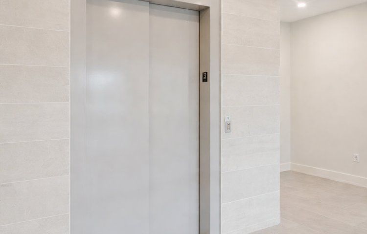 modern elevator in sleek space