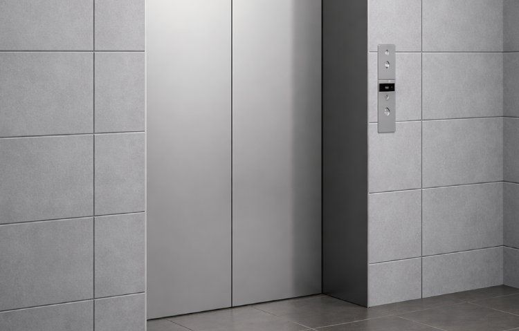 sleek elevator in modern building