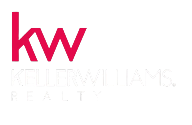 Keller Williams Realty logo: Red "kw" letters above white "KELLER WILLIAMS REALTY" text.
