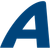 Dark blue stylized letter 