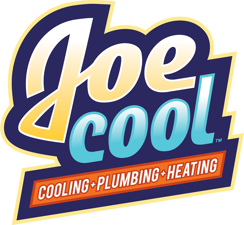 The logo for joe cool home services is blue and black.