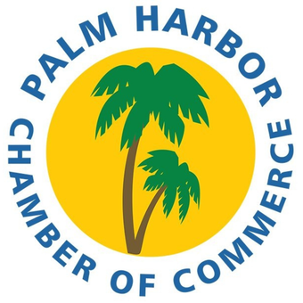 The logo for the palm harbor chamber of commerce