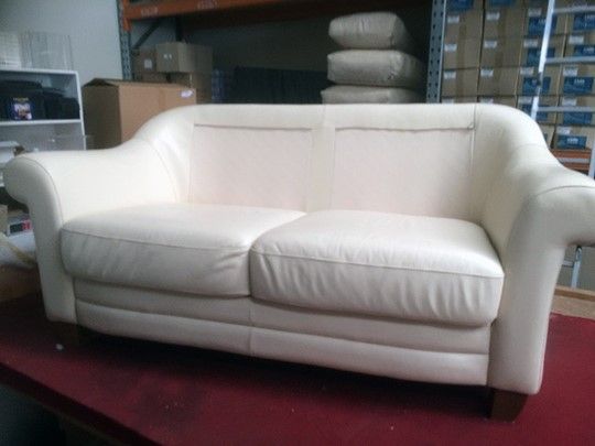 White Sofa Indoor Ready to Repair | Brisbane, Qld | Impact Leather Care