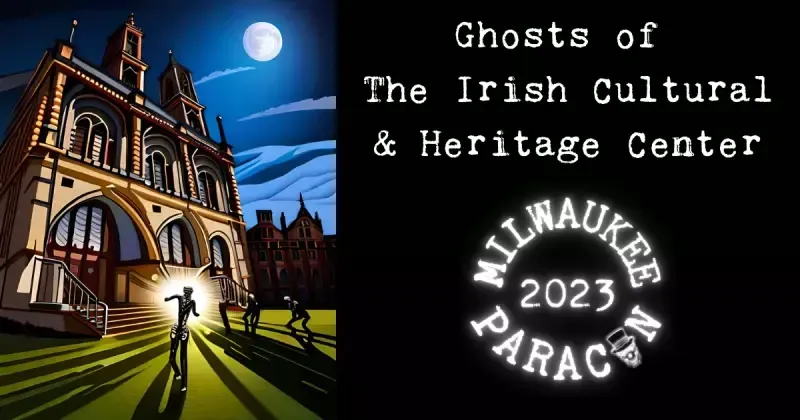 A poster for ghosts of the irish cultural & heritage center