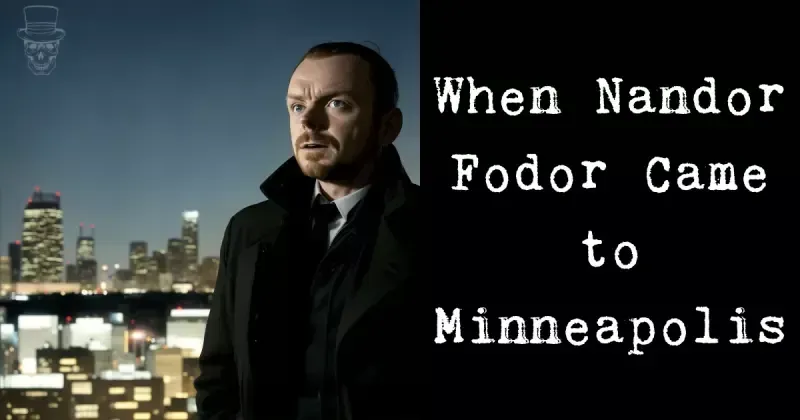 A man in a suit and tie is standing in front of a city skyline.