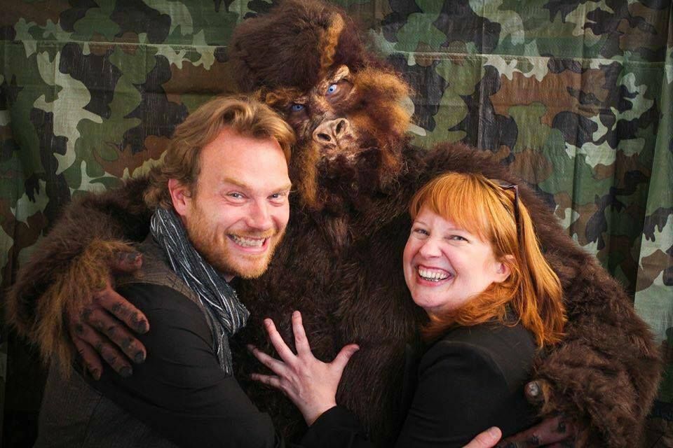 Mike Huberty and Allison Jornlin with Bigfoot