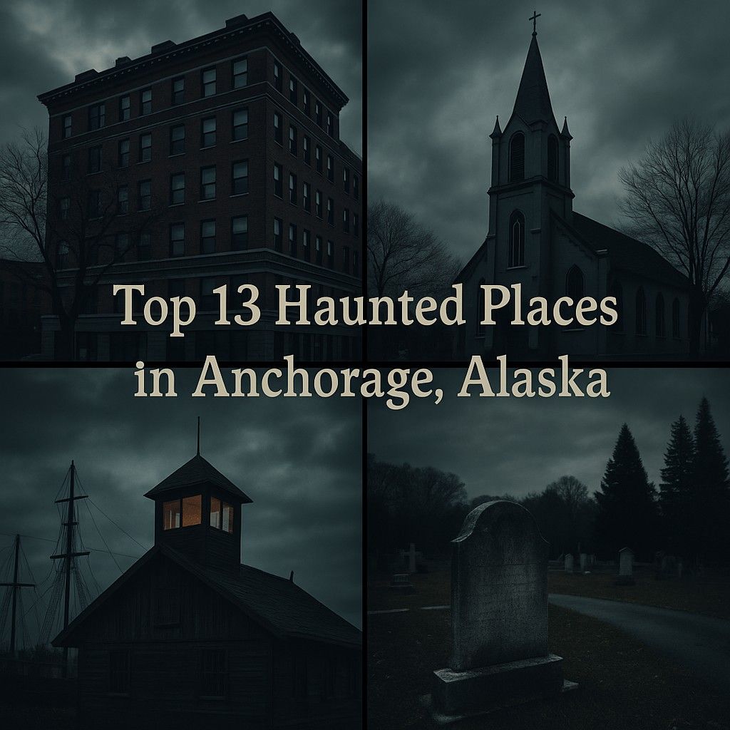 A collage of haunted places in anchorage alaska