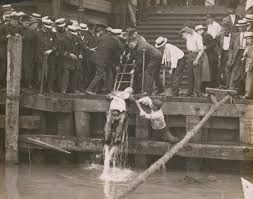  Eastland Disaster body being pulled from the water black and white