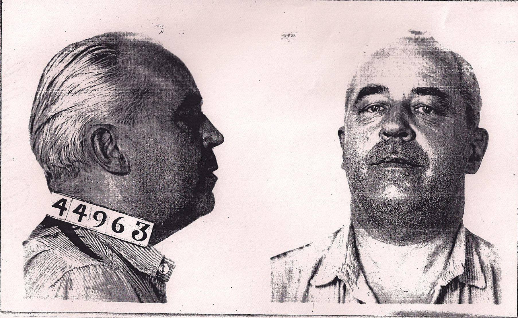Wilbur Foshay's mugshot from Leavenworth Prison