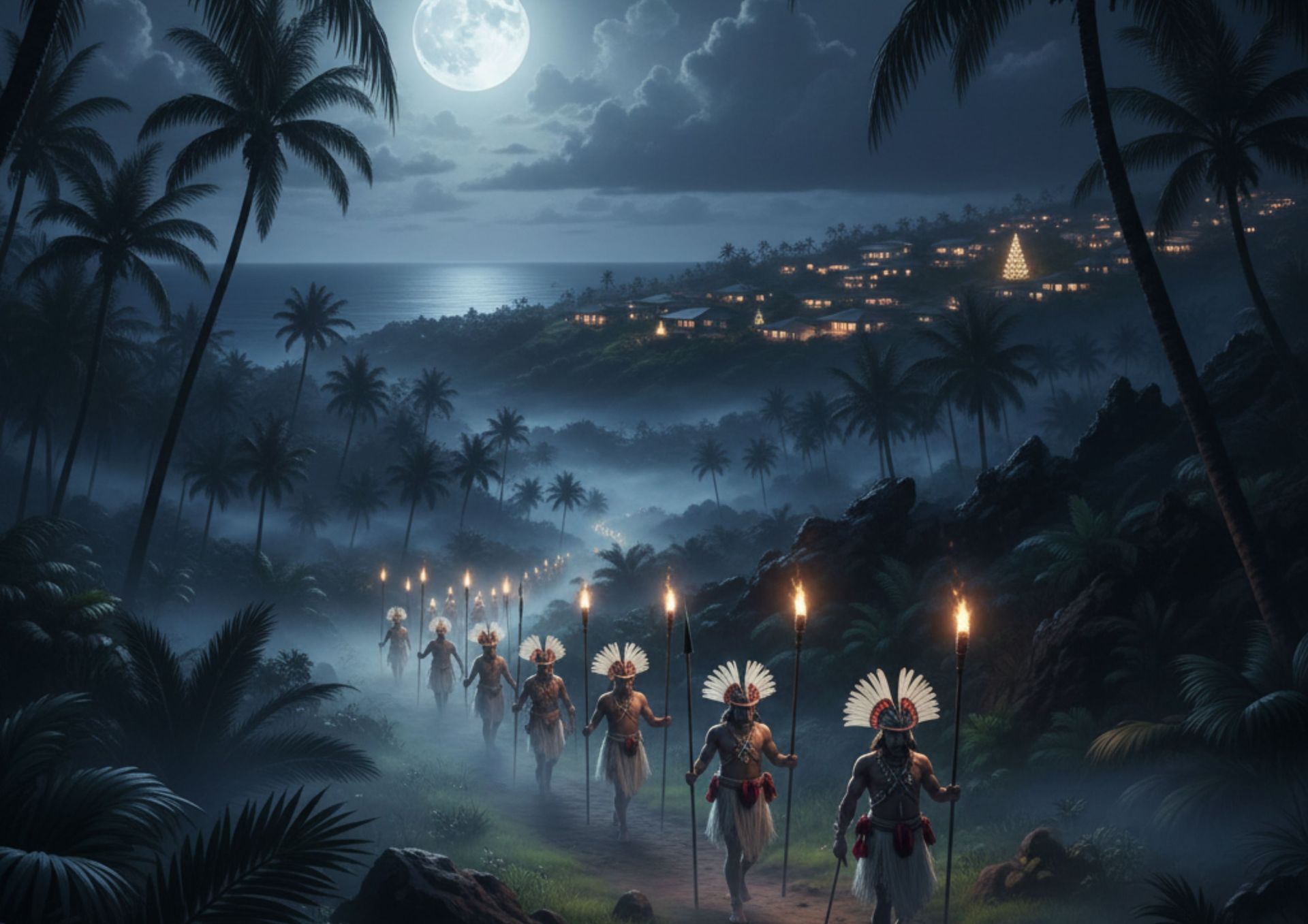 The Night Marchers of a Tropical Christmas