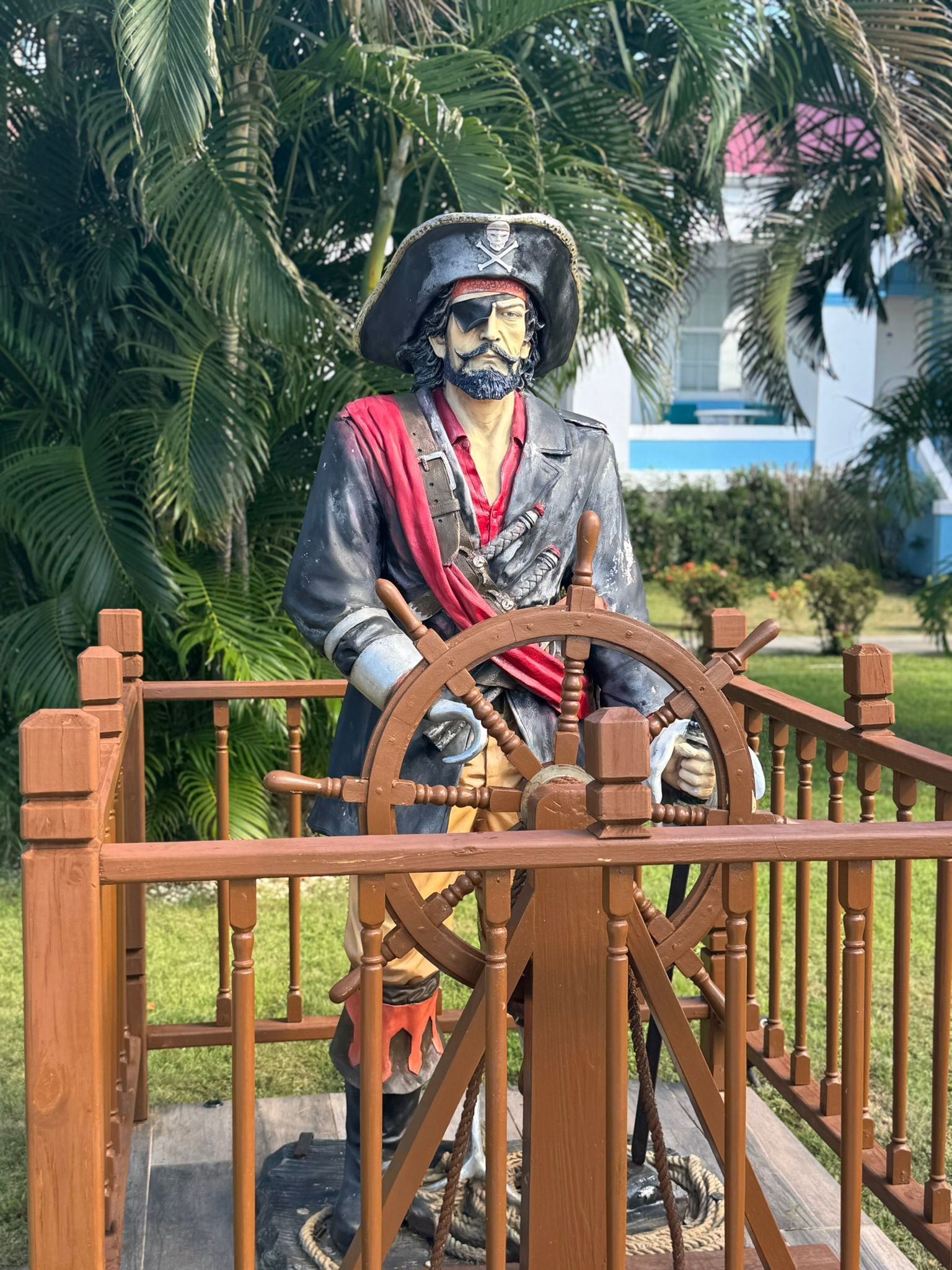 The pirate statue at Bluebeard's Castle in St. Thomas, US Virgin Islands