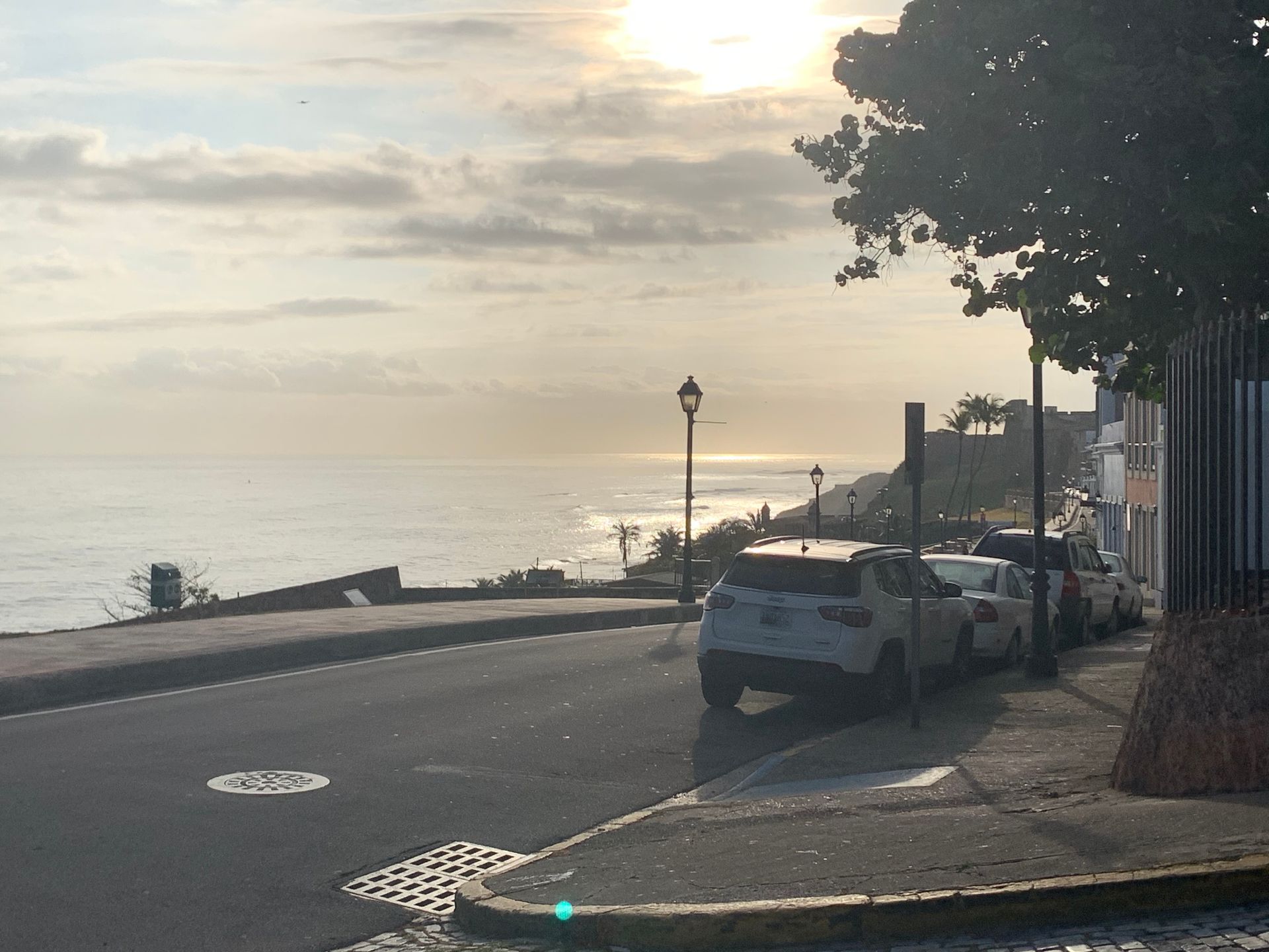 The ocean view from outside the Gallery Inn in San Juan