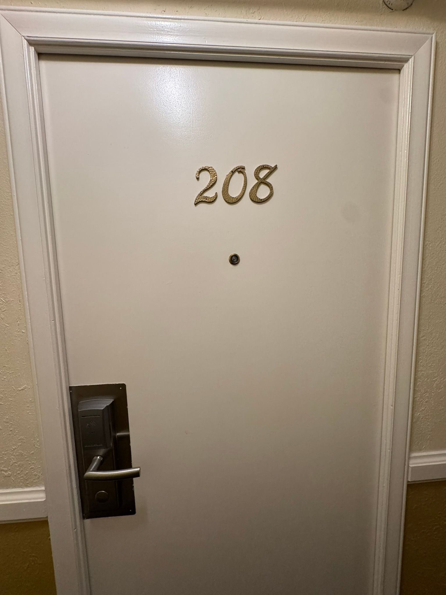 The door or haunted room 208 at the Gilmore Hotel