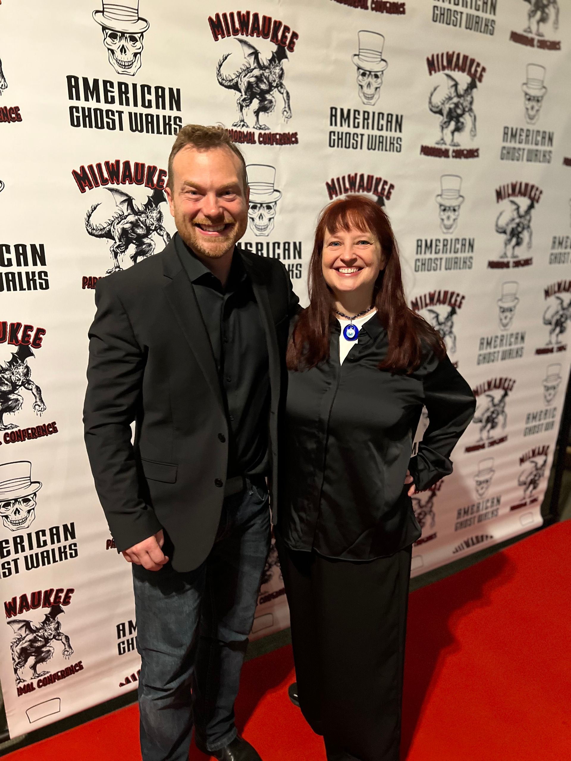 Mike Huberty and Allison Jornlin at the American Ghost Walks Milwaukee Paracon 2023