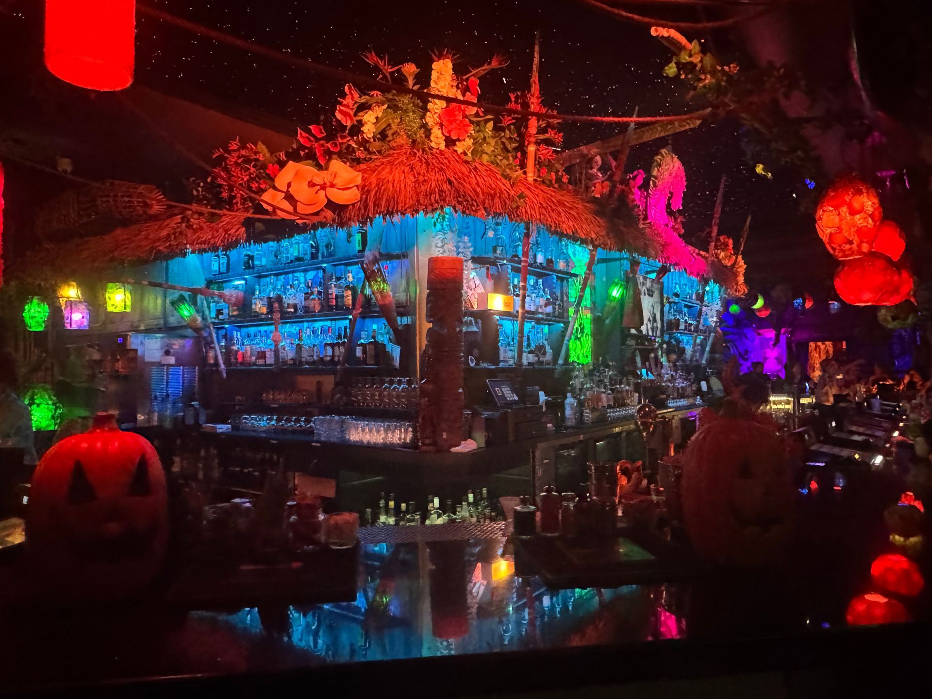 The bar at The Golden Tiki