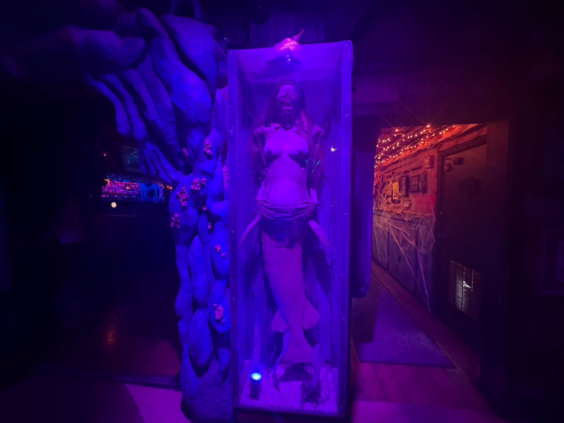 The mermaid statue at the Golden Tiki Bar in Las Vegas, Nevada