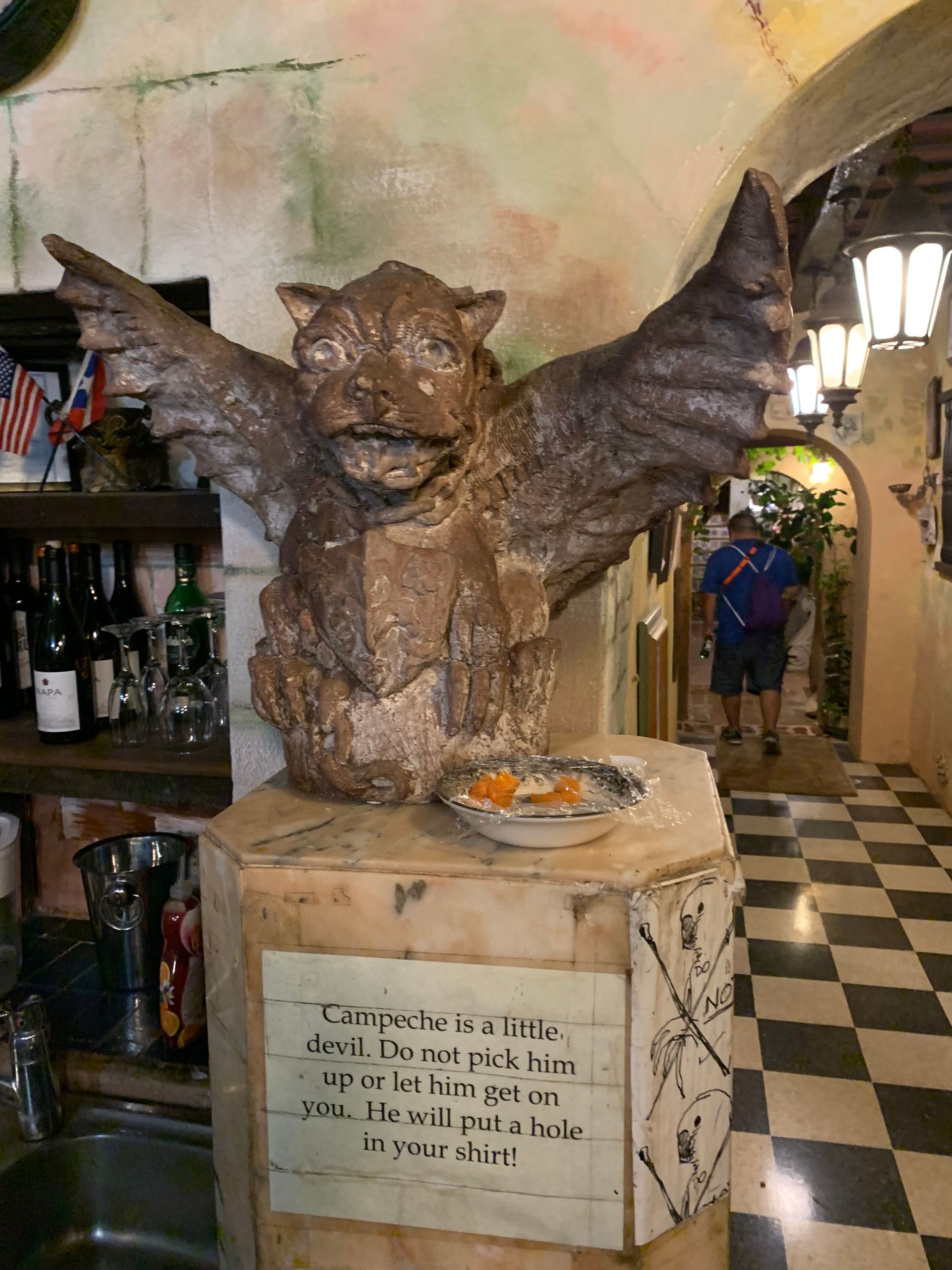 One of the many art pieces at the haunted Gallery Inn in San Juan, Puerto Rico
