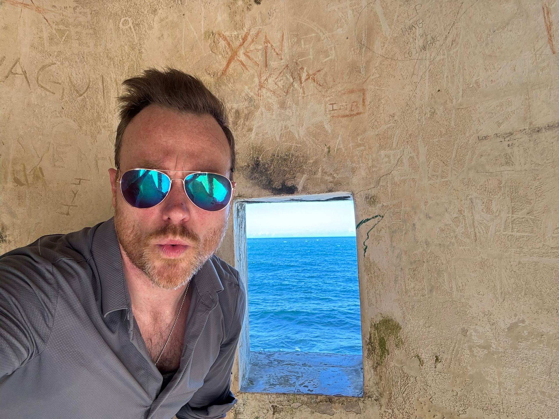 Mike Huberty inside the Garita del Diablo