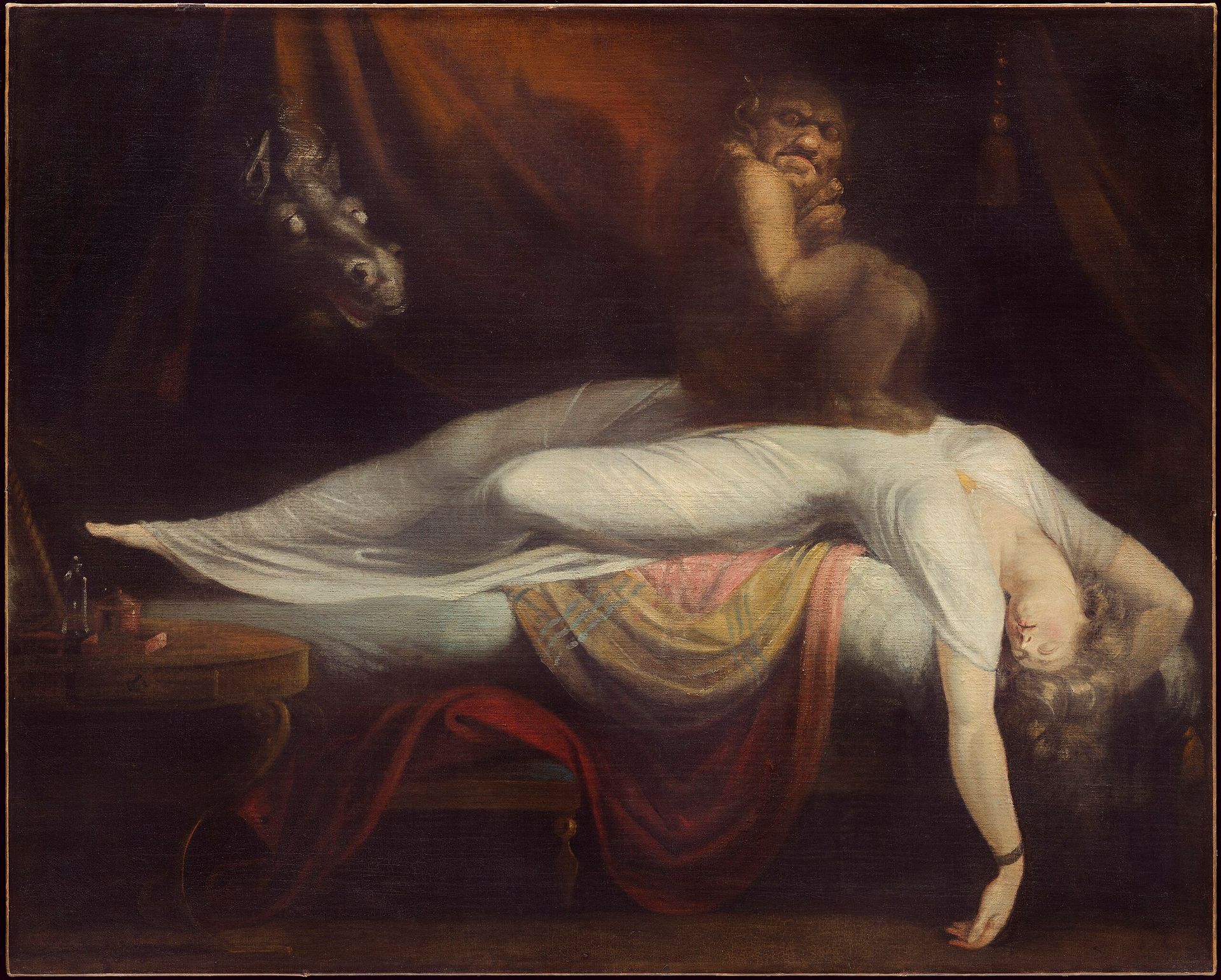 The Nightmare (1790-1791) by Johann Henry Fuseli where the incubus is more prominent