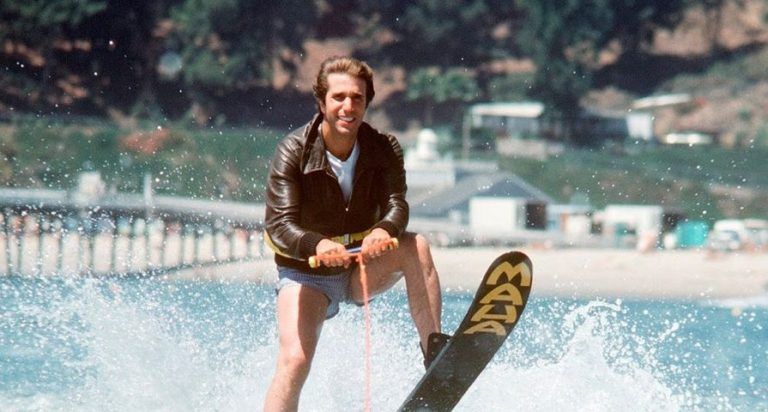 Henry Winkler as The Fonz jumping the shark