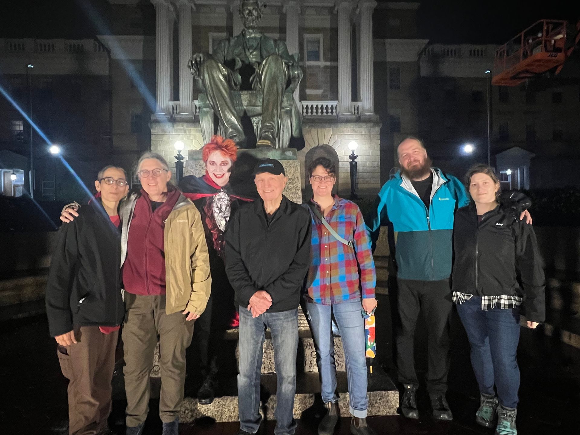 Madison UW Campus Ghost Tour Abe Happy Tourguests