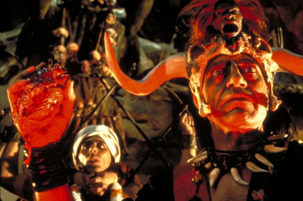 Mola Ram with a flaming heart from Indiana Jones and The Temple of Doom