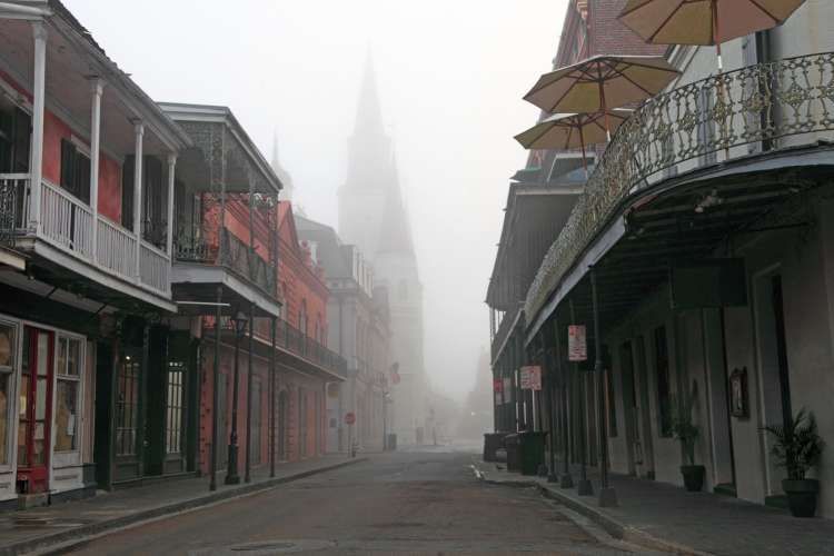 foggy french quarter