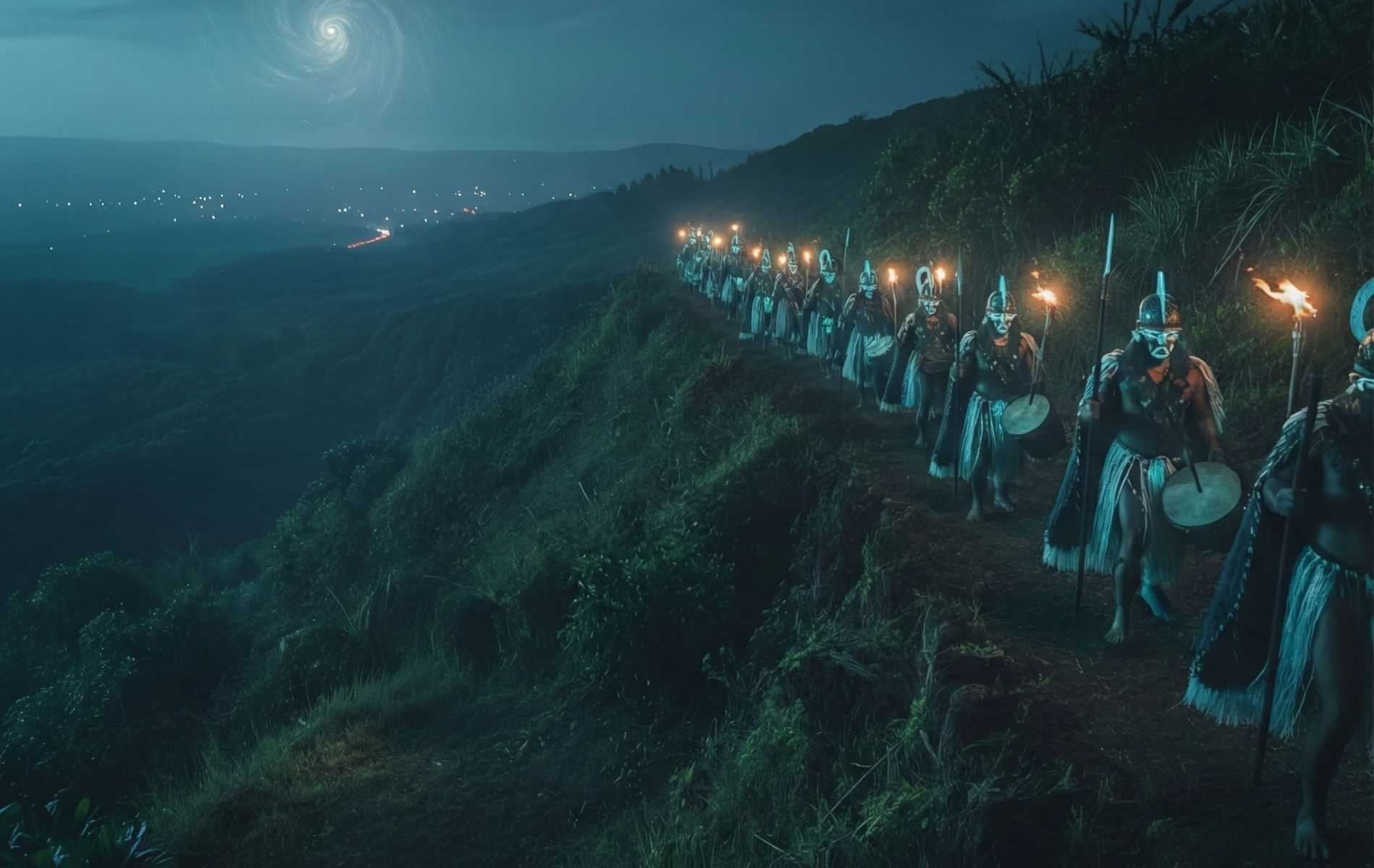 night marchers in hawaii