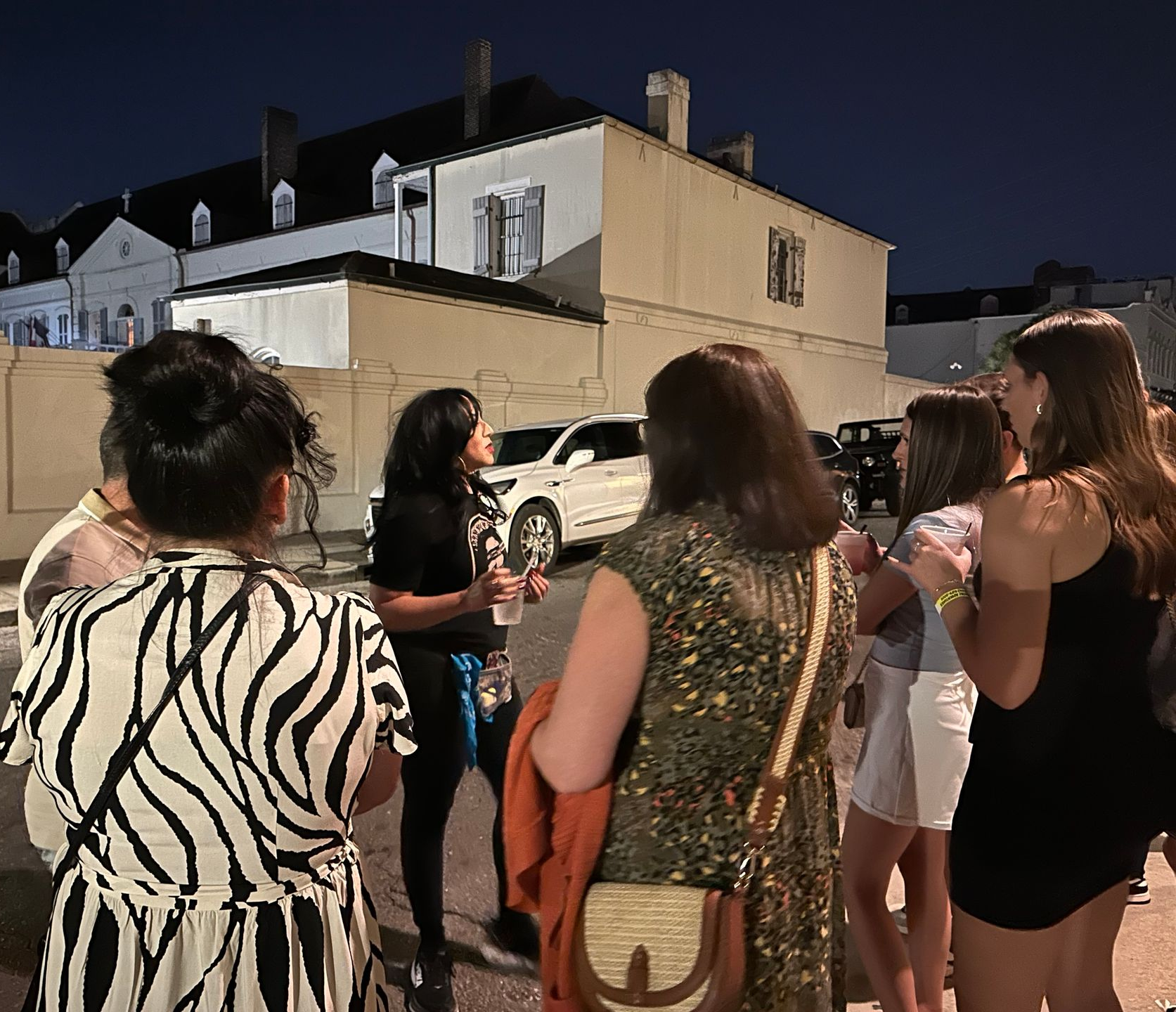 A Bachelorette night walk in the French Quarter of New Orleans