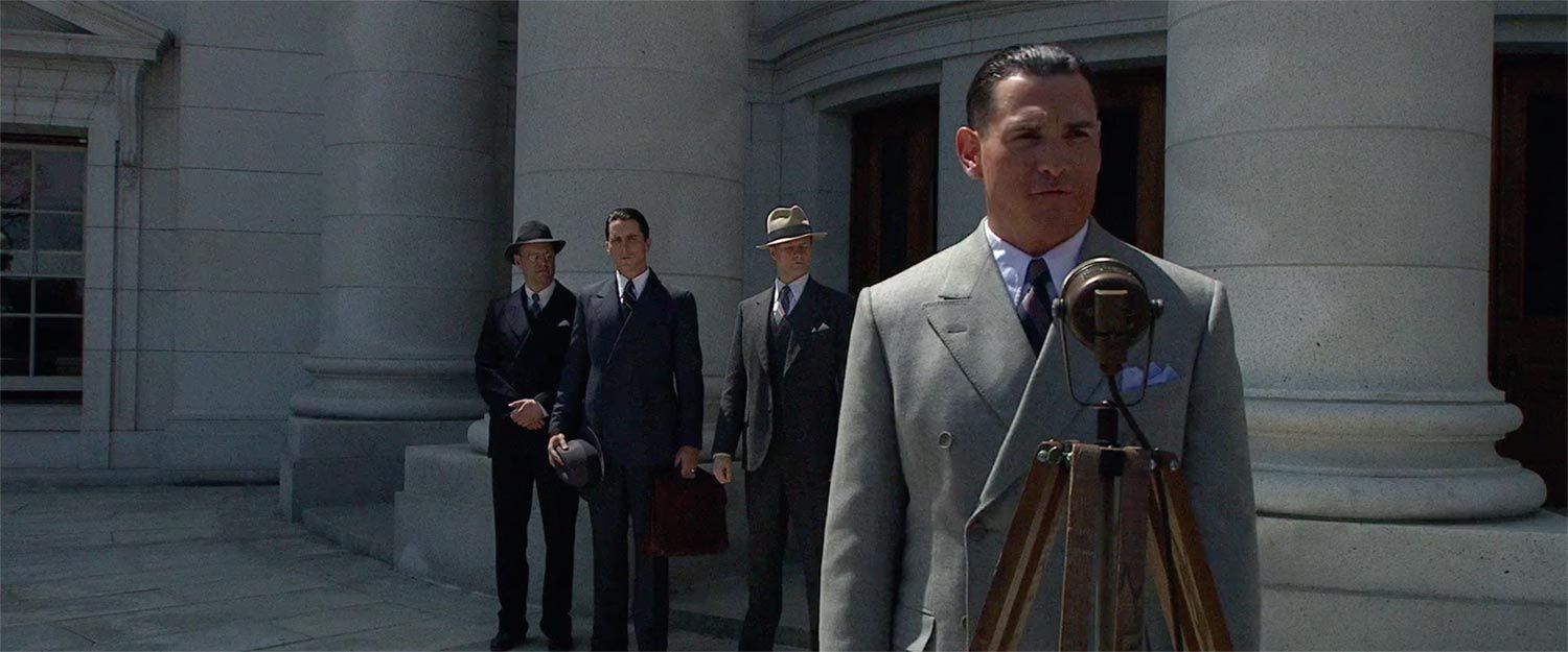 Christian Bale in Public Enemies in front of the Wisconsin State Capitol in Madison