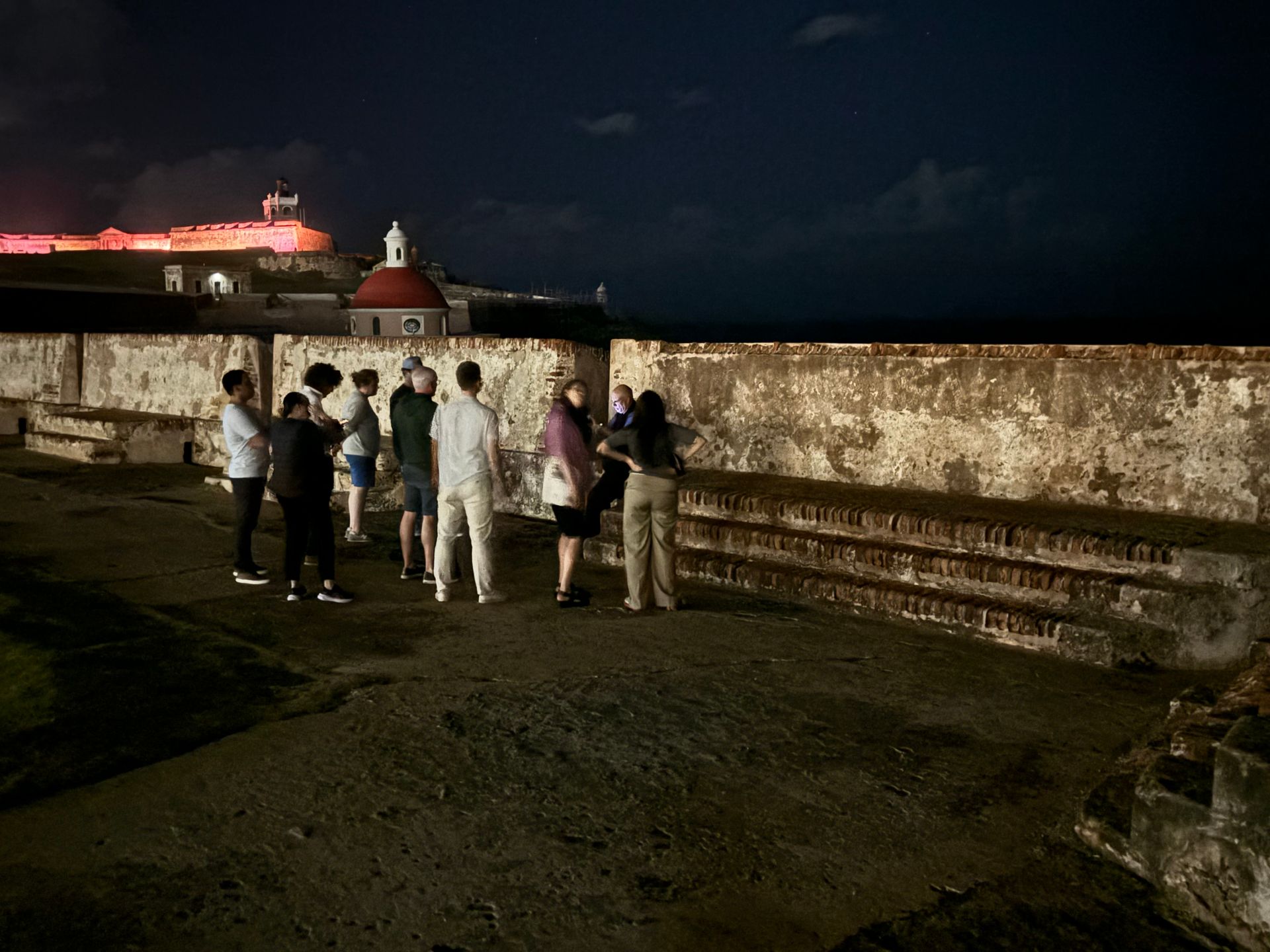 San Juan Ghost Tour The Old City Wall Along The Ocean