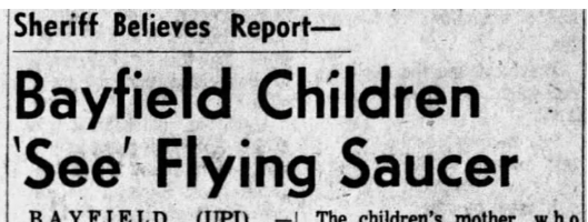 Eau Claire Leader-Telegram Oct 30, 1965 - Bayfield Children See Flying Saucer