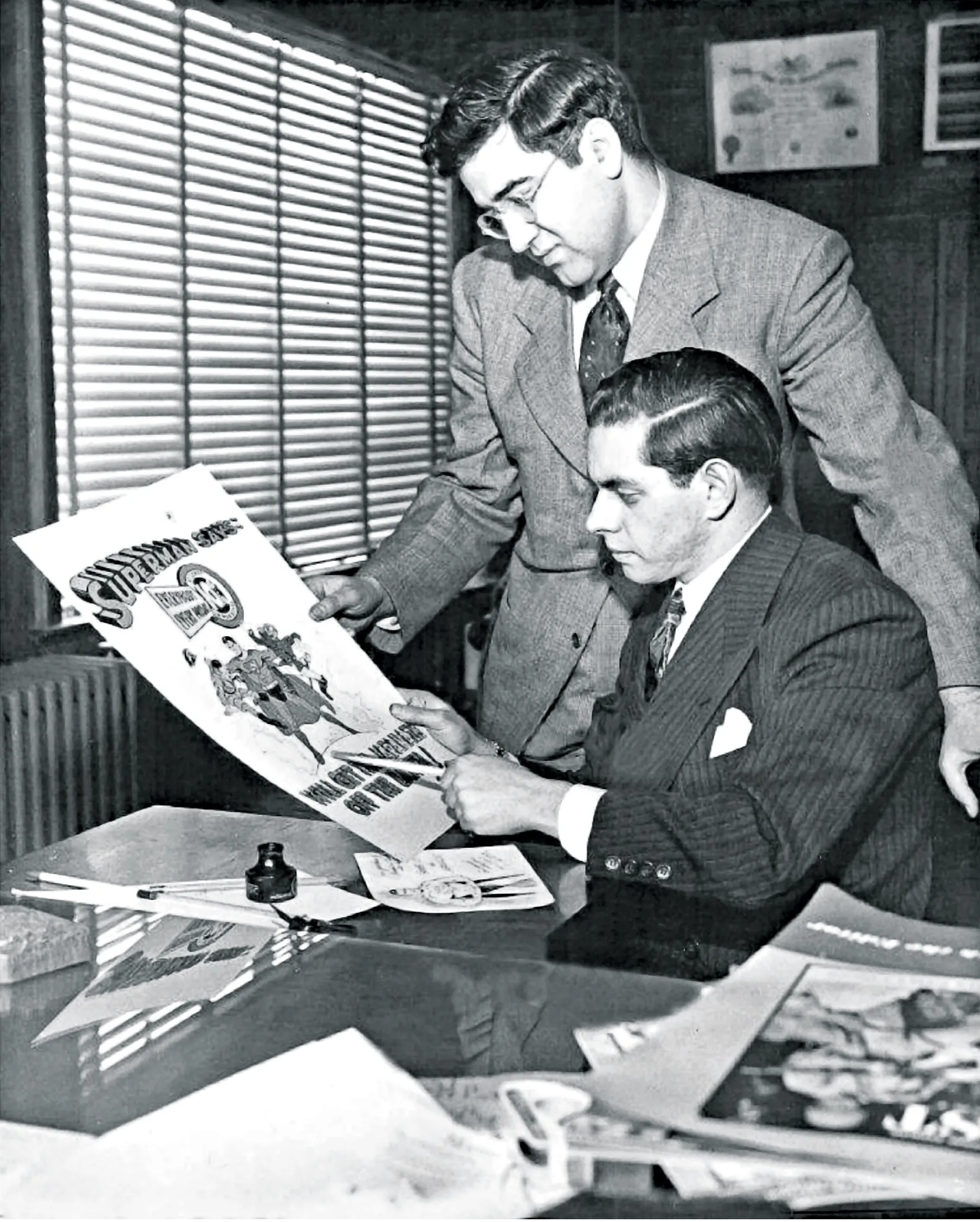 Jerry Siegel and Joe Shuster in 1942