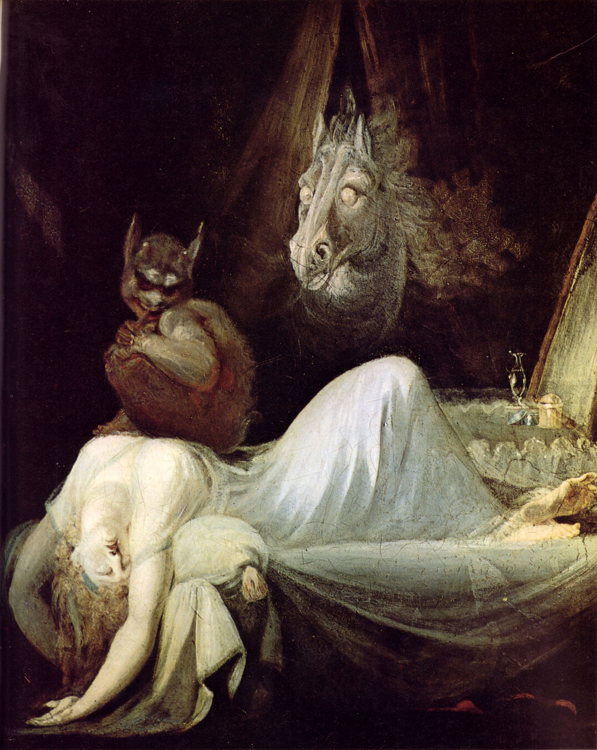 The Nightmare (1790-1791) by Johann Henry Fuseli where the horse is more prominent