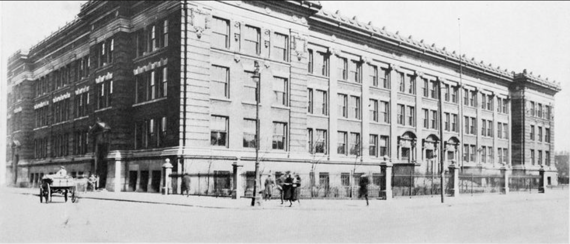 Chicago Ghost Tour Wendell Phillips High School on Prairie Avenue as seen in 1922
