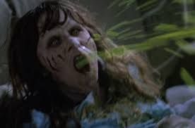 LInda Blair barfing pea soup in the Exorcist