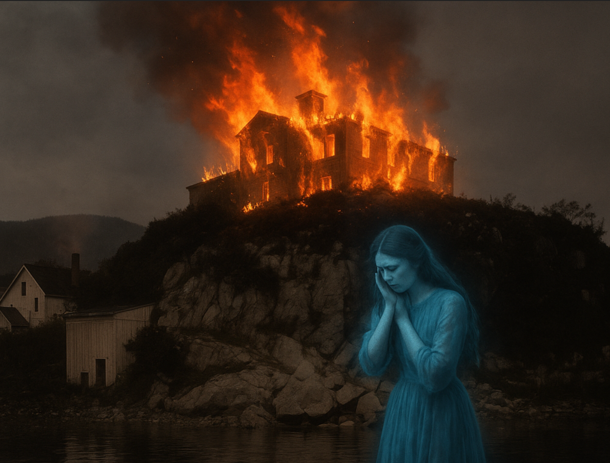 Illustration of the Blue Lady of Baranof Castle in Sitka, Alaska