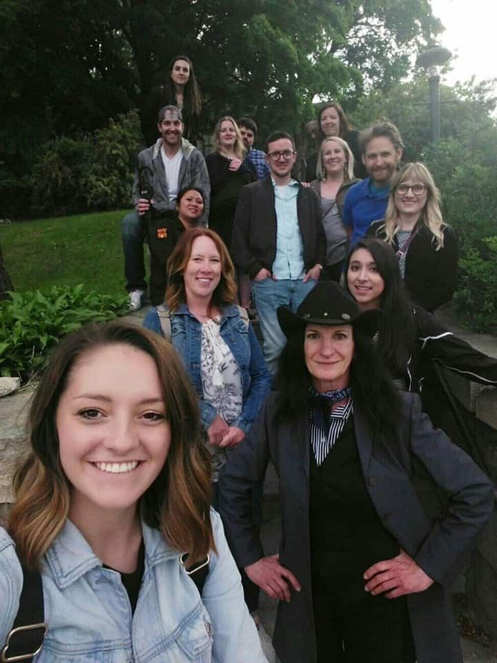 Stillwater ghost tour group selfie ghost hunters 
