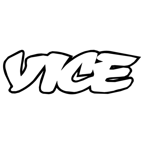 A black and white drawing of the word vice on a white background.