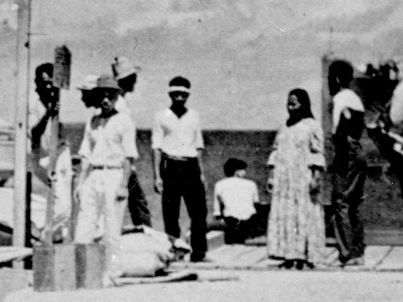 Closeup version of Marshall Islands Amelia Earhart photo