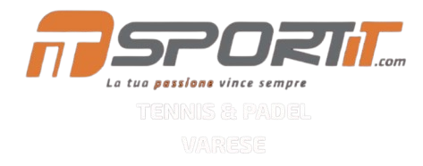 Logo di Sportit.com, rivenditore di articoli da tennis e padel a Varese. Presenta una T arancione e la scritta