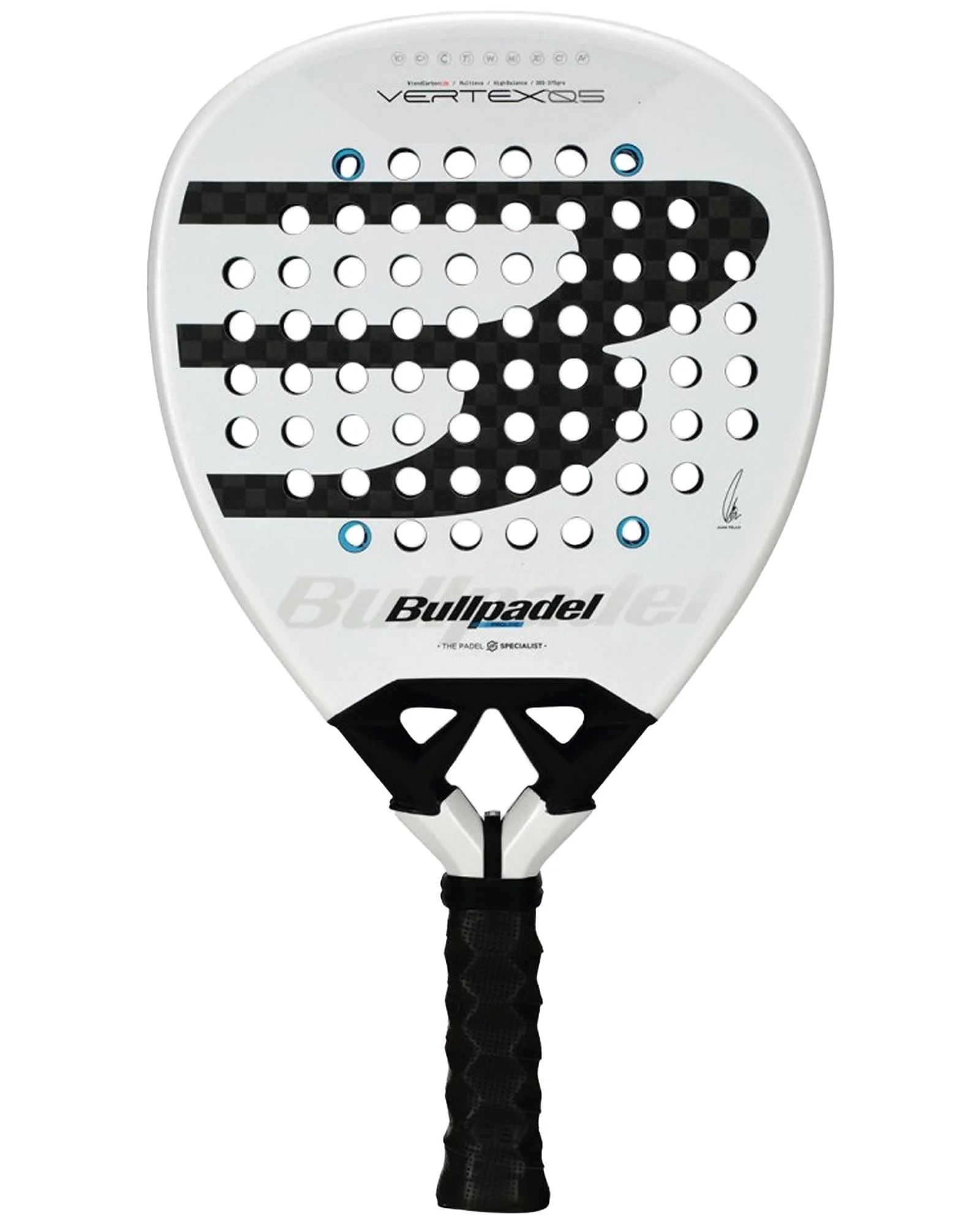 Racchetta da paddle bianca e nera con logo