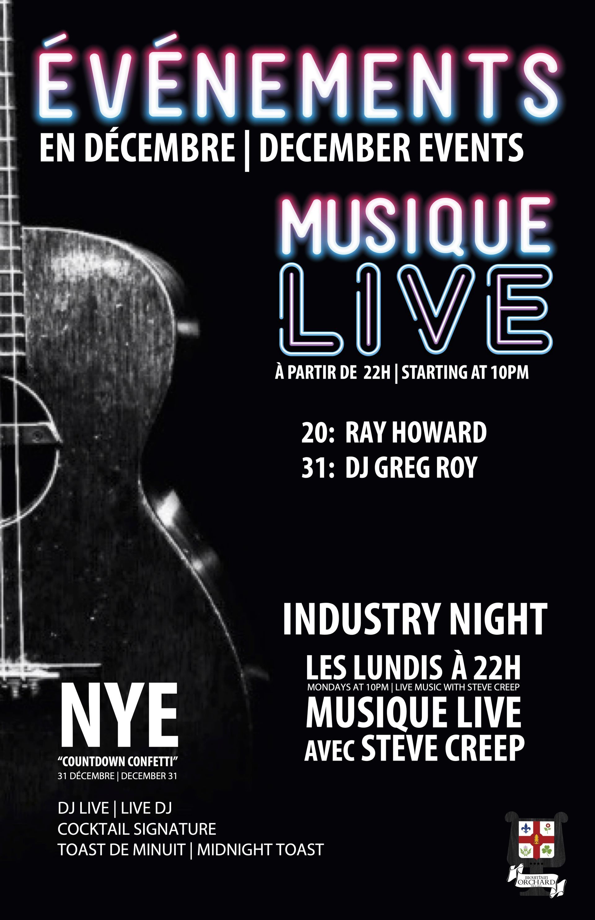 A poster for an open mic with steve creep