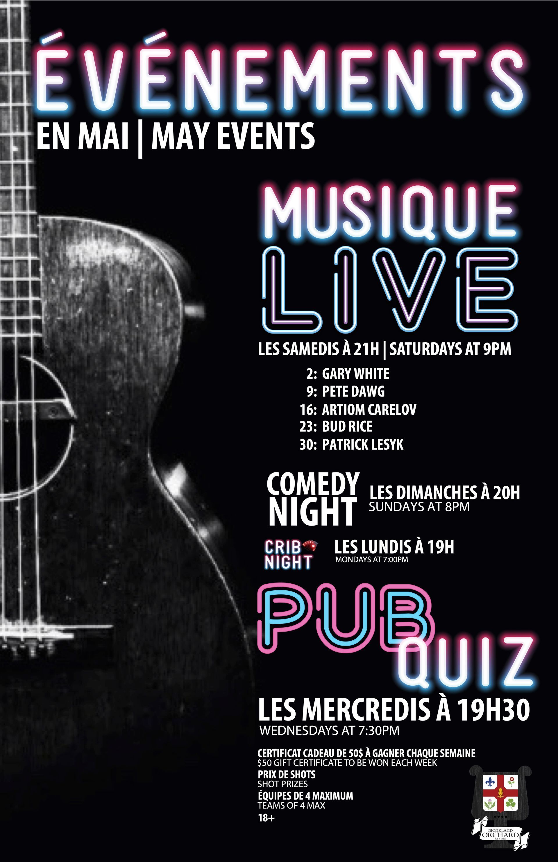 A poster for an event called evenements en aout august events