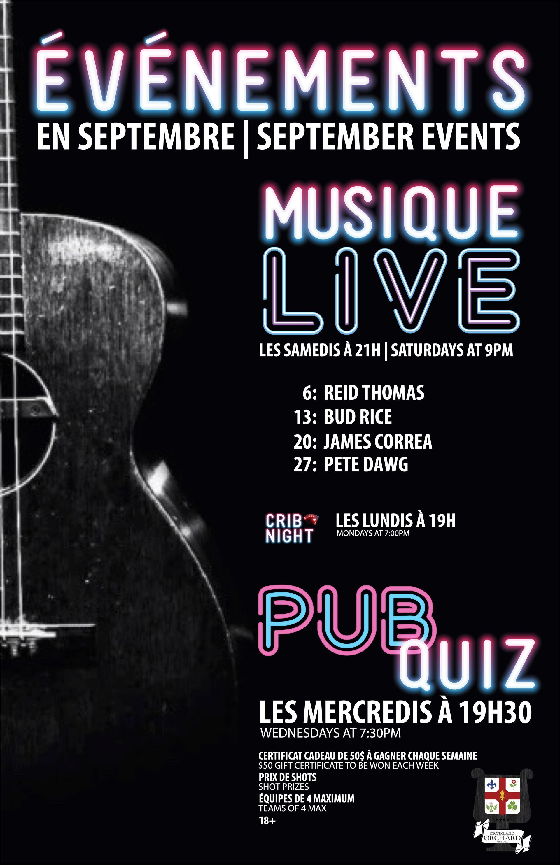 A poster for an event called evenements en aout august events