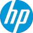 The hp logo is in a blue circle on a white background.