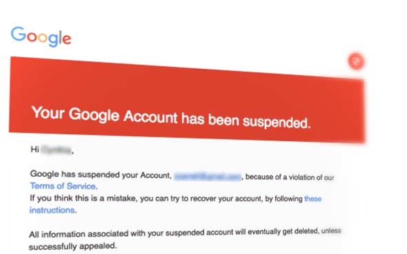 Google ads Account Suspended