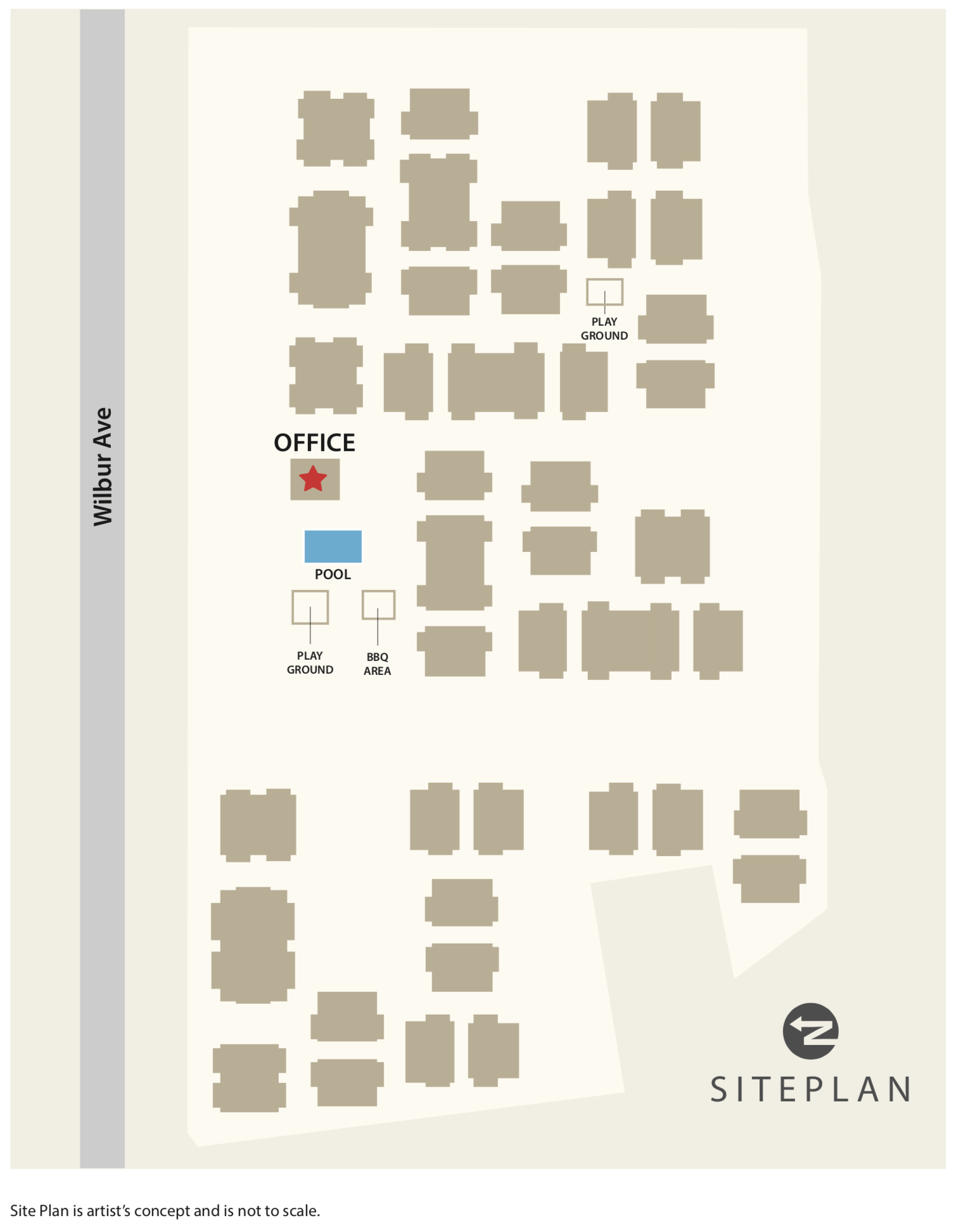 Site plan for Lakeshore Apartments